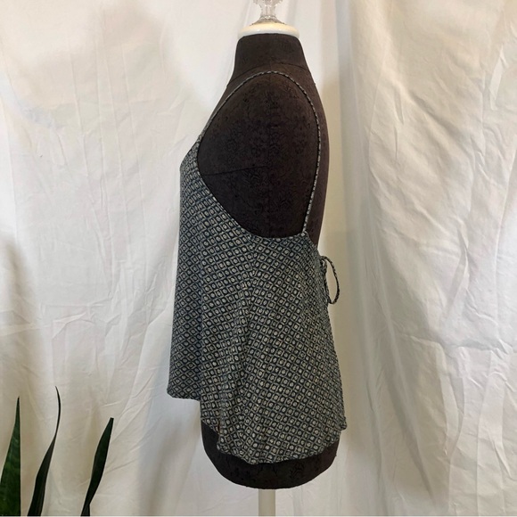 Anthropologie Friday's Project Geometric Print Backless Tie Top - Picture 5 of 9